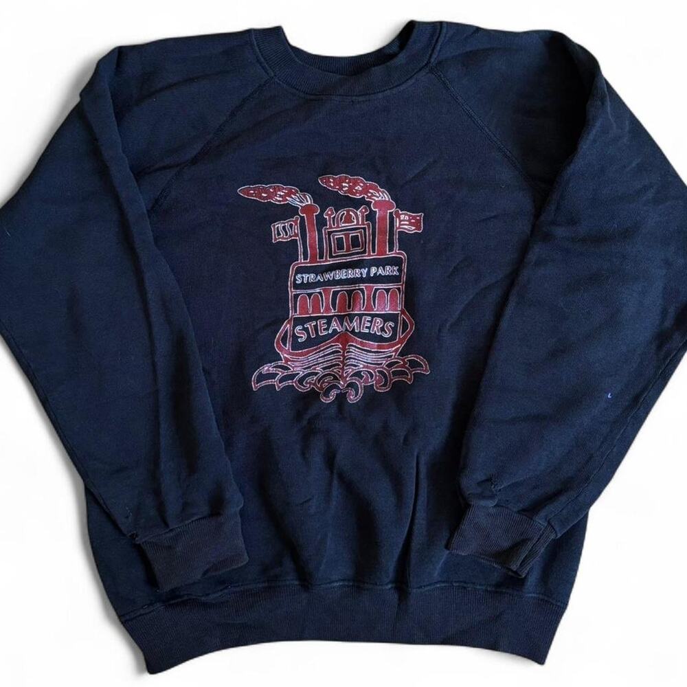 Vintage 1990s Youth Strawberry Park Steamers Brown/Black Sweatshirt Large 14-16